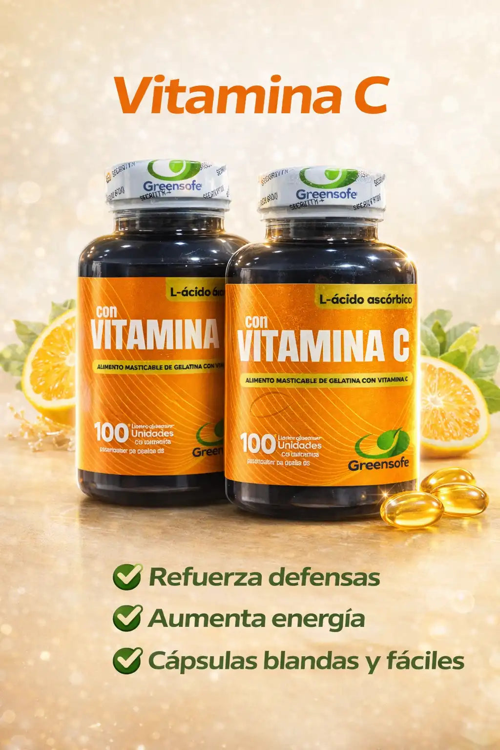 VITAMINA C 100 softgels x 2 UND