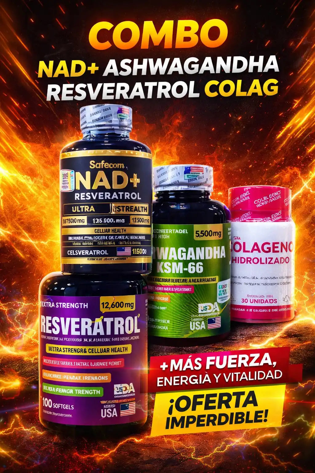 NAD + ASHWAGANDHA + RESVERATROL + COLAG